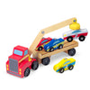 Magnet Toys - Melissa & Doug Magnetic Car Loader - Toy Truck - Wood/Multi