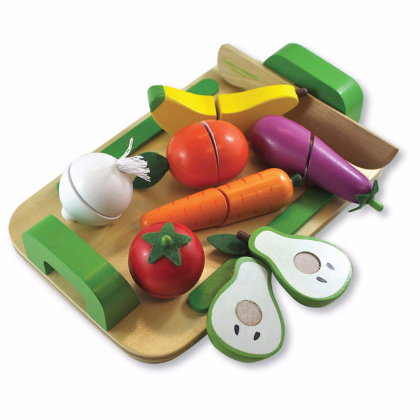 Wooden Toy - Discoveroo Fruit & Vege Set - Baby Toy - Wood/Multi