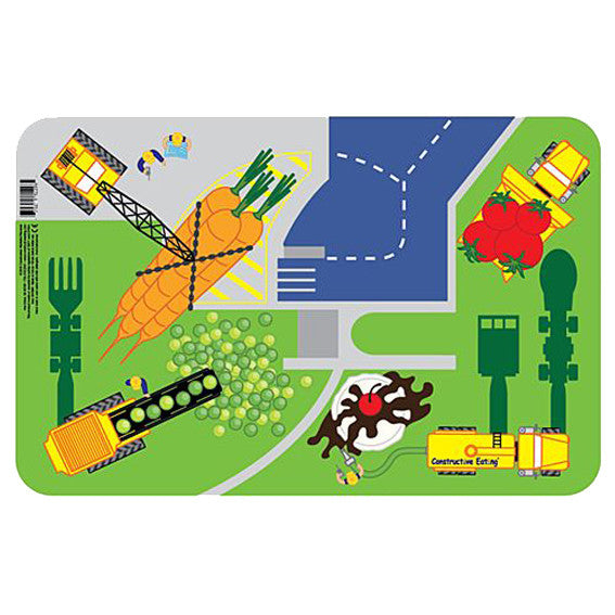 Kids Placemat - Constructive Eating Construction Placemat - Green