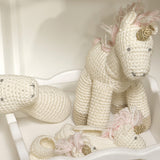 Albetta Crocheted Unicorn Toy and Unicorn Booties