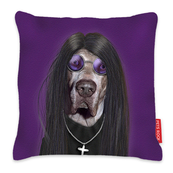 Kids Cushion - Pets Rock Metal Cushion - Purple